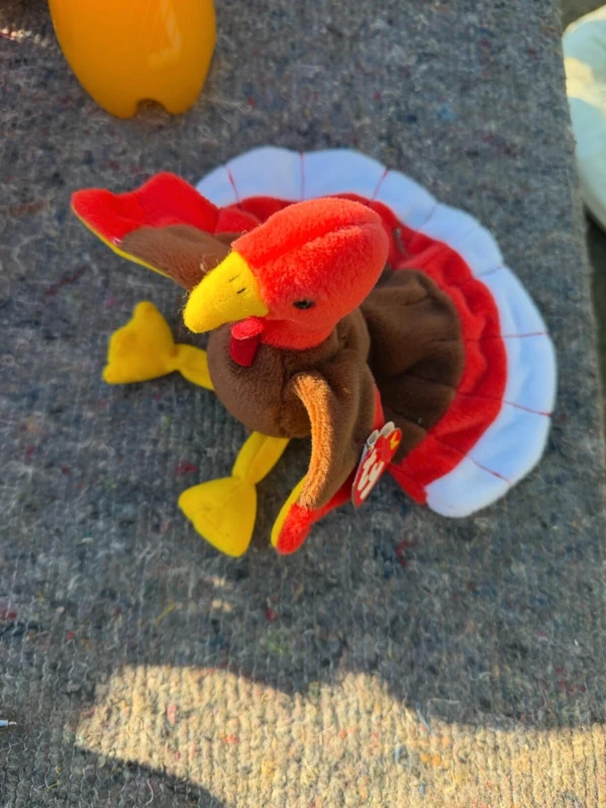 Ty Beanie Baby Gobbles the Turkey plush toy from 1996