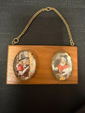 Wood Hanging with Two Pictures