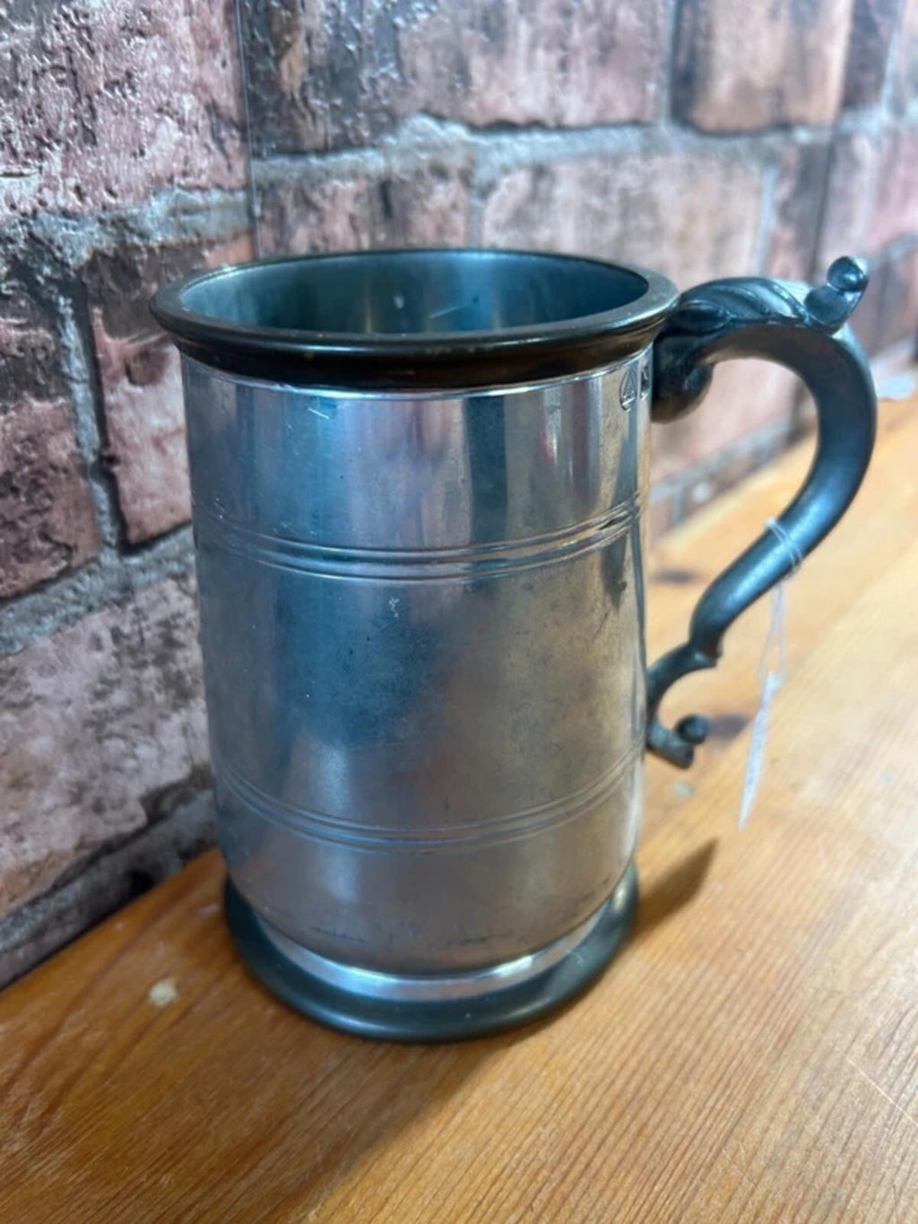 English Sheffield Pewter Beer Tankard