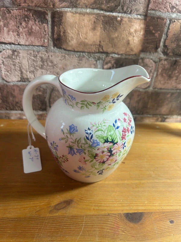 Vintage Ceramic Floral Pitcher Jug