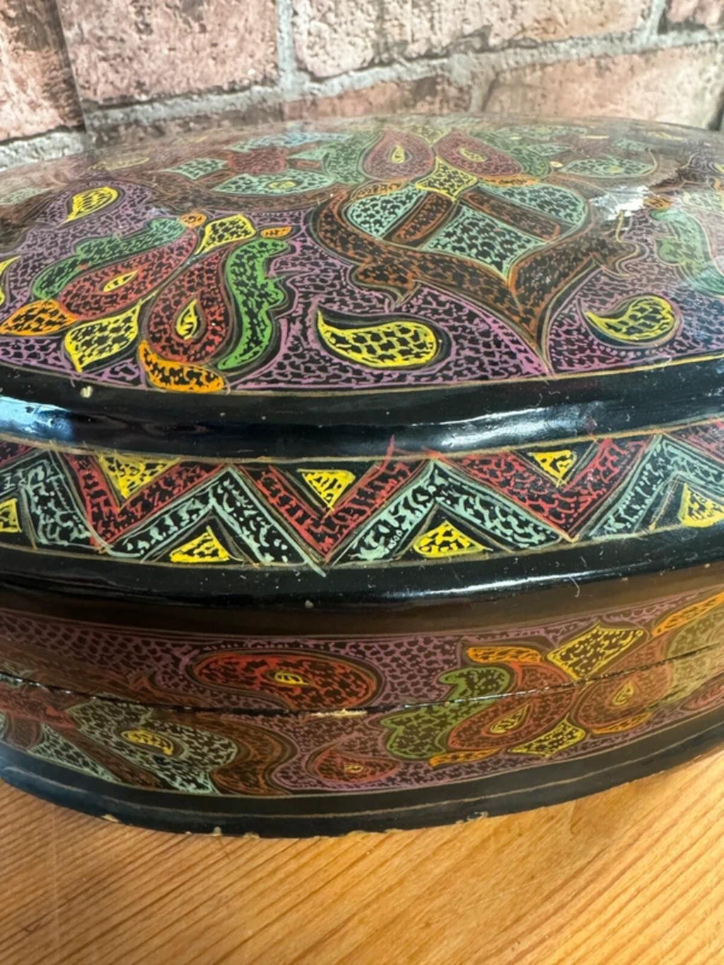 Vintage Patterned Wooden Box