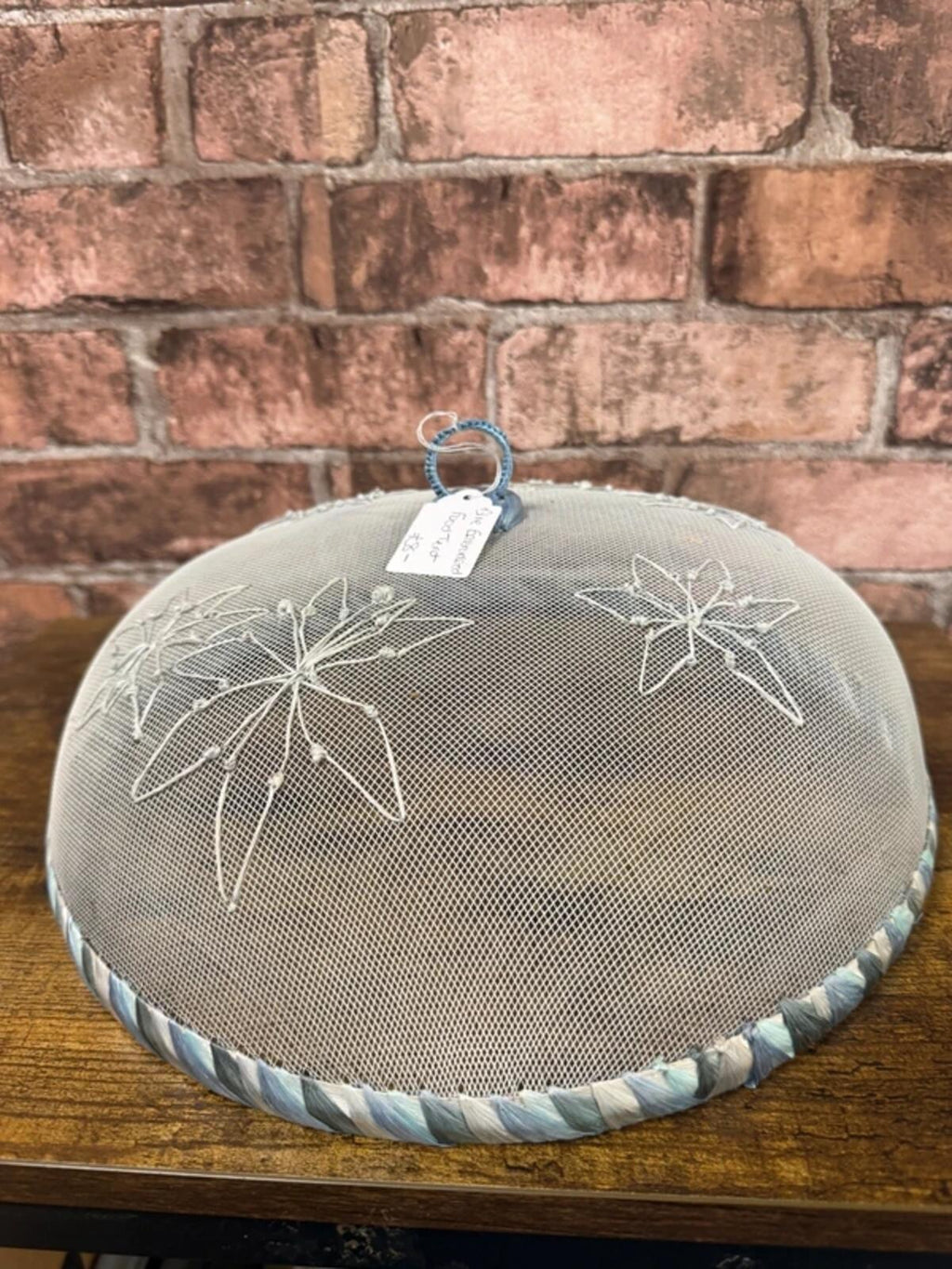 Blue Floral Embroidered Food Tent