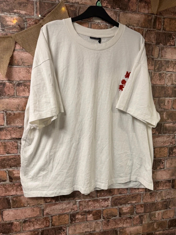 ASOS Cream and Red T Shirt - Size 20/22 Oversized