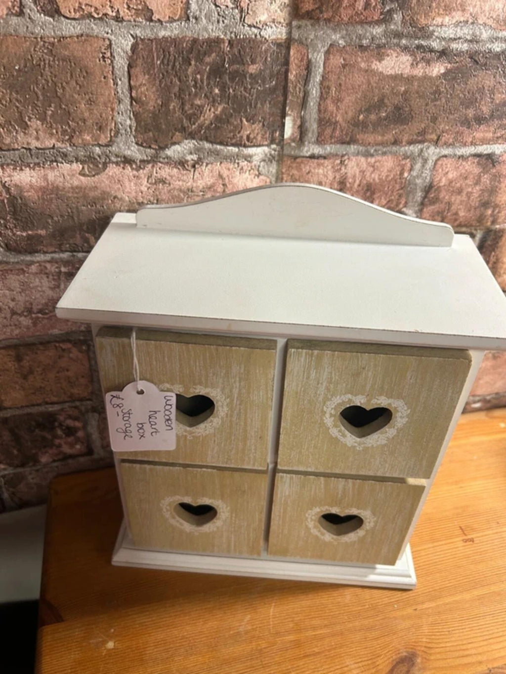 Wooden Heart Storage Box