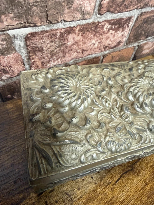 Antique Japanese Metal Jewellery Box