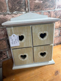 Wooden Heart Storage Box