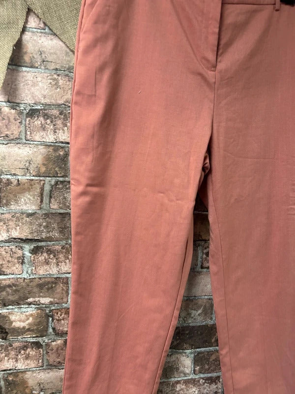 Next Tailoring Salmon Stretchy Trousers - Size 16R
