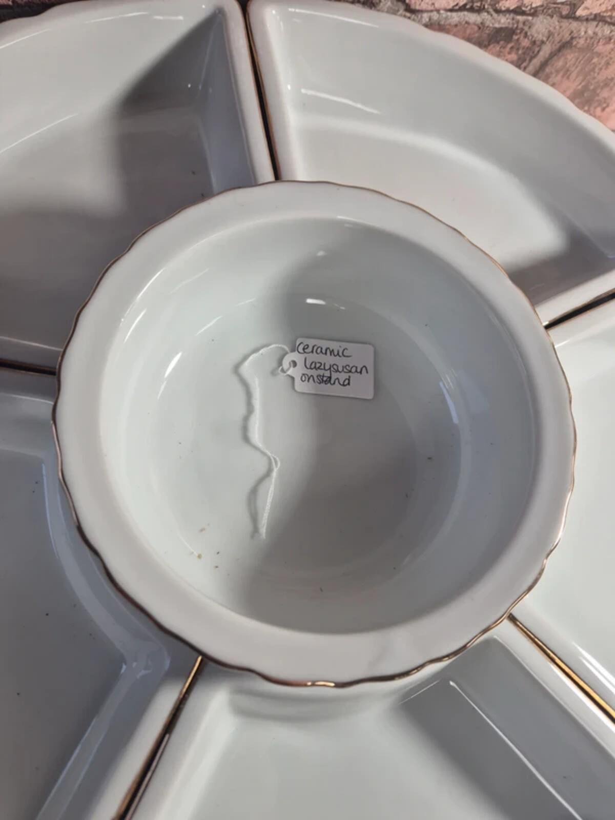Lazy Susan Ceramic Sectional Serving Dishes