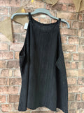 Black Patterned Strap Top - Size 20