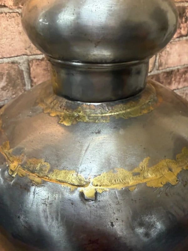 Antique Indian Metal with Brass Soldering Lamp