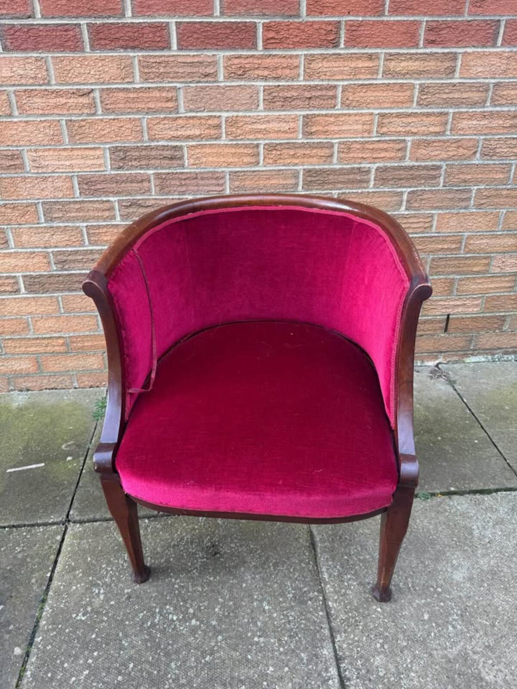 Antique Wooden Club Chair