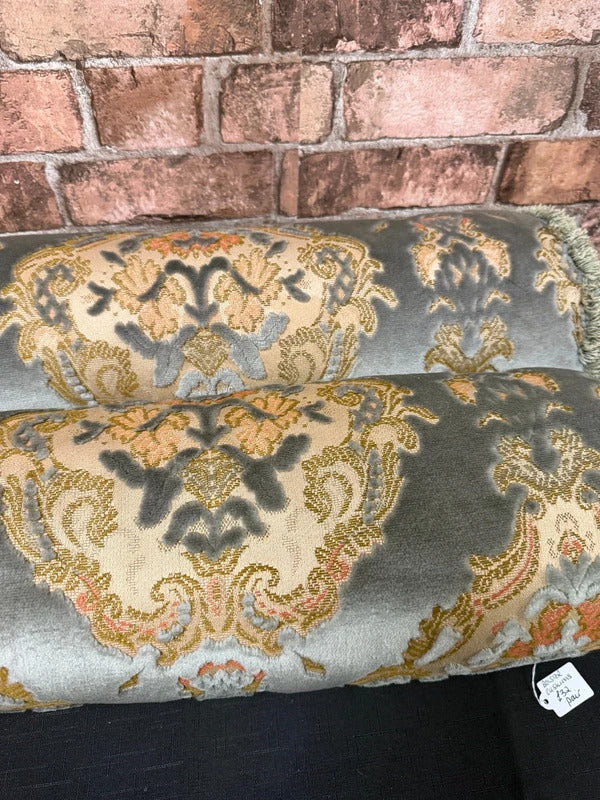 Pair of Chenille Fabric Bolster Cushions