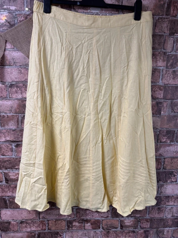 Damart Lemon Midi Skirt - Size 20