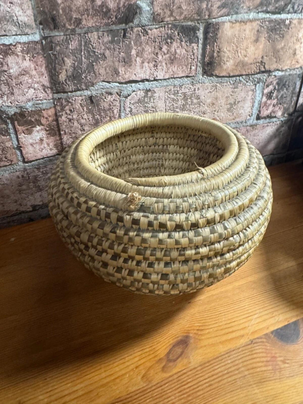 Vintage Wicker Round Basket