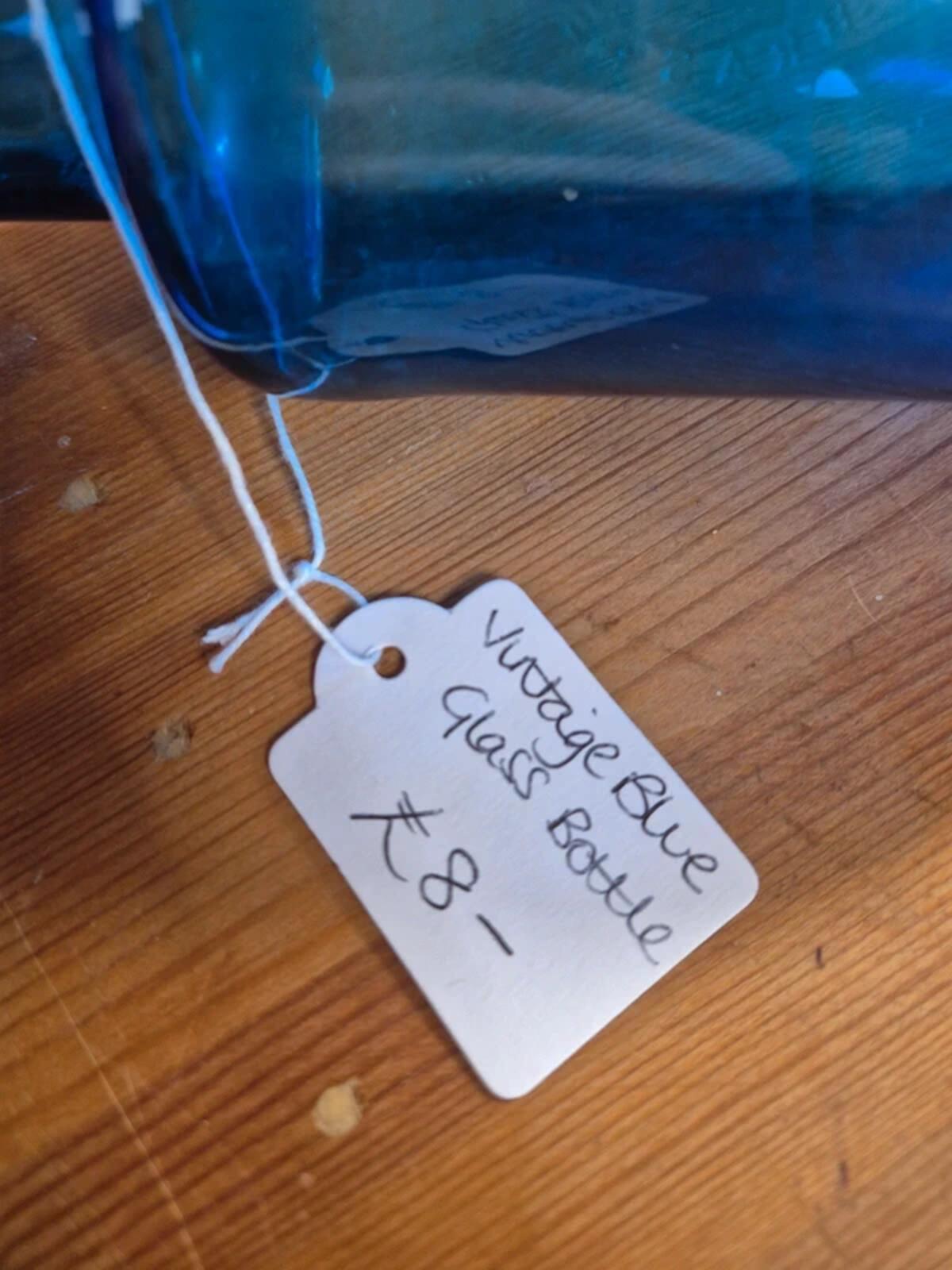 Vintage Blue glass bottle