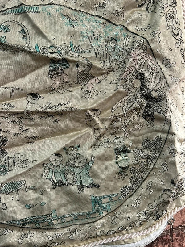 Vintage Chinese Silk Pillow Case