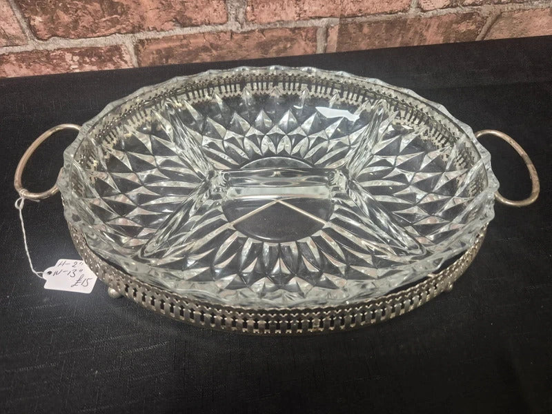 Vintage 4 section serving dish