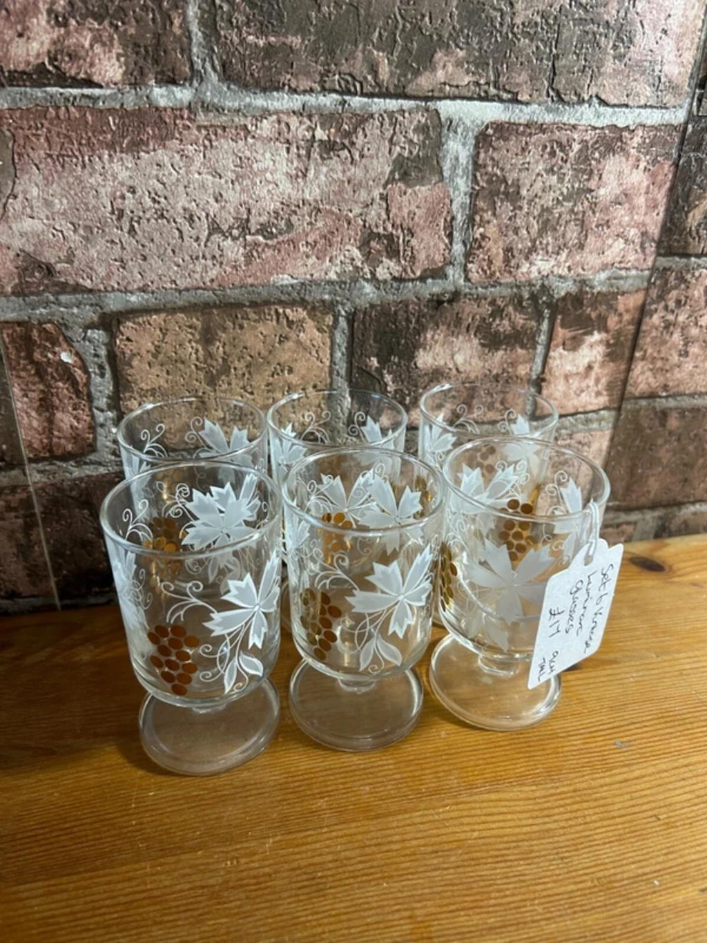 Set of 6 Vintage Luminarc Glasses