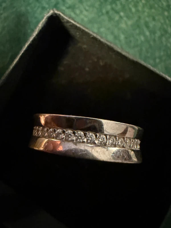 Sterling Silver Band Ring - Size O - 6g