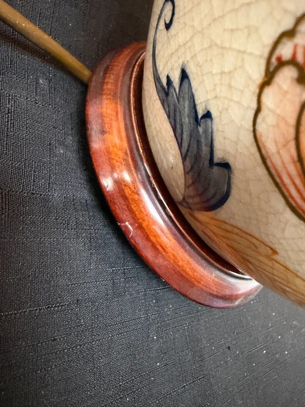 Chinese Ceramic Crackle Glaze Lamp
