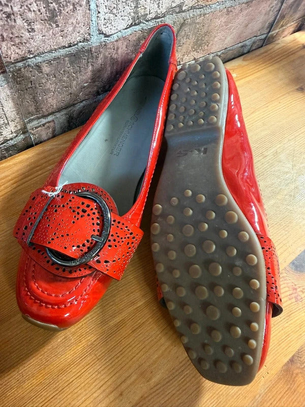 Kennel and Schmenger red patent shoes