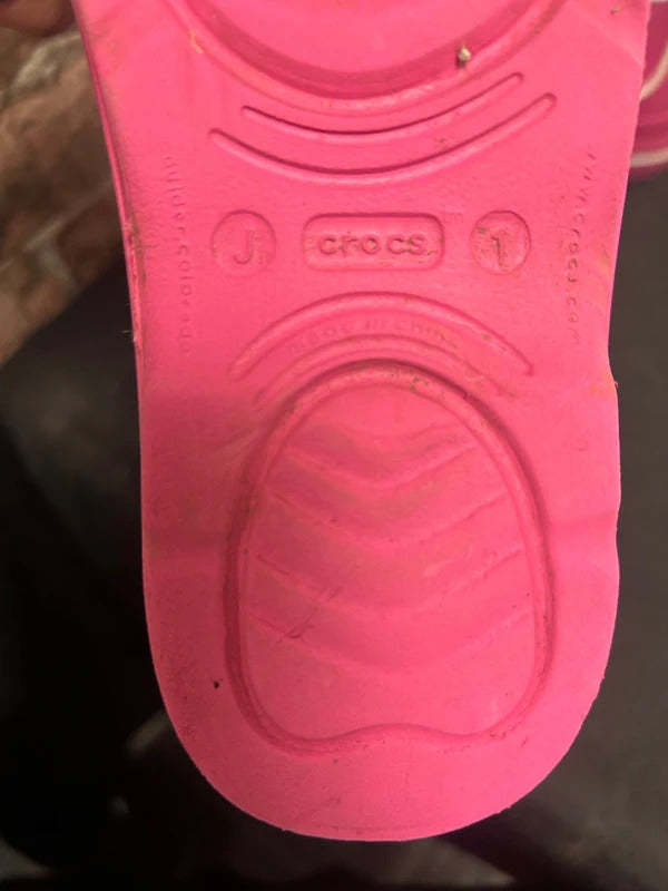 Pink Kids Croc Crocband Jaunt Wellies - Size 1 UK SHOE