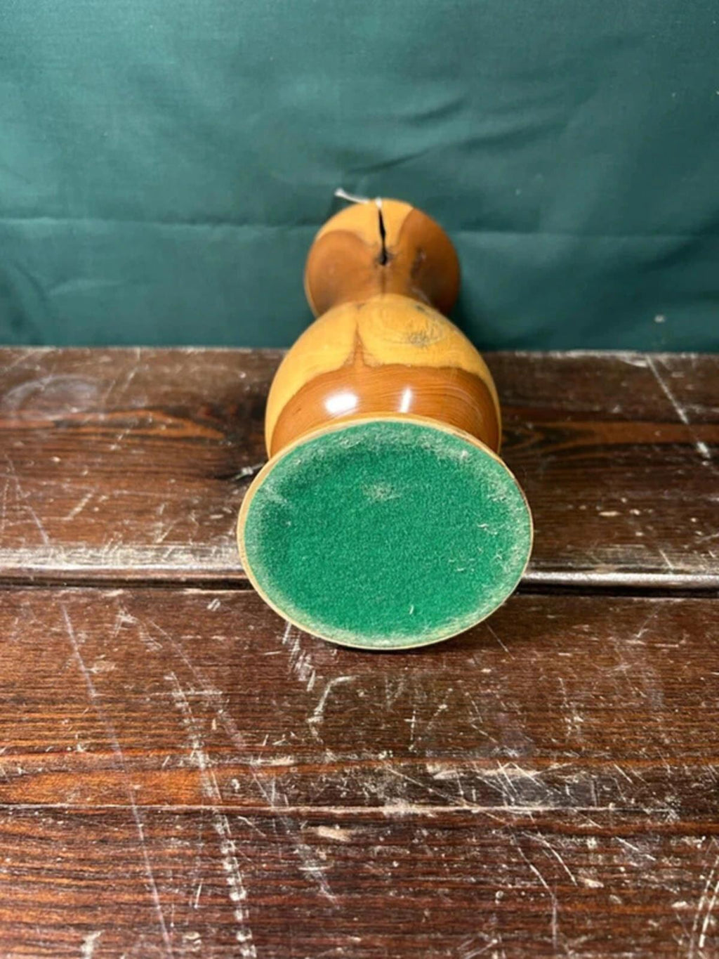 Walnut Wood Spun Vase