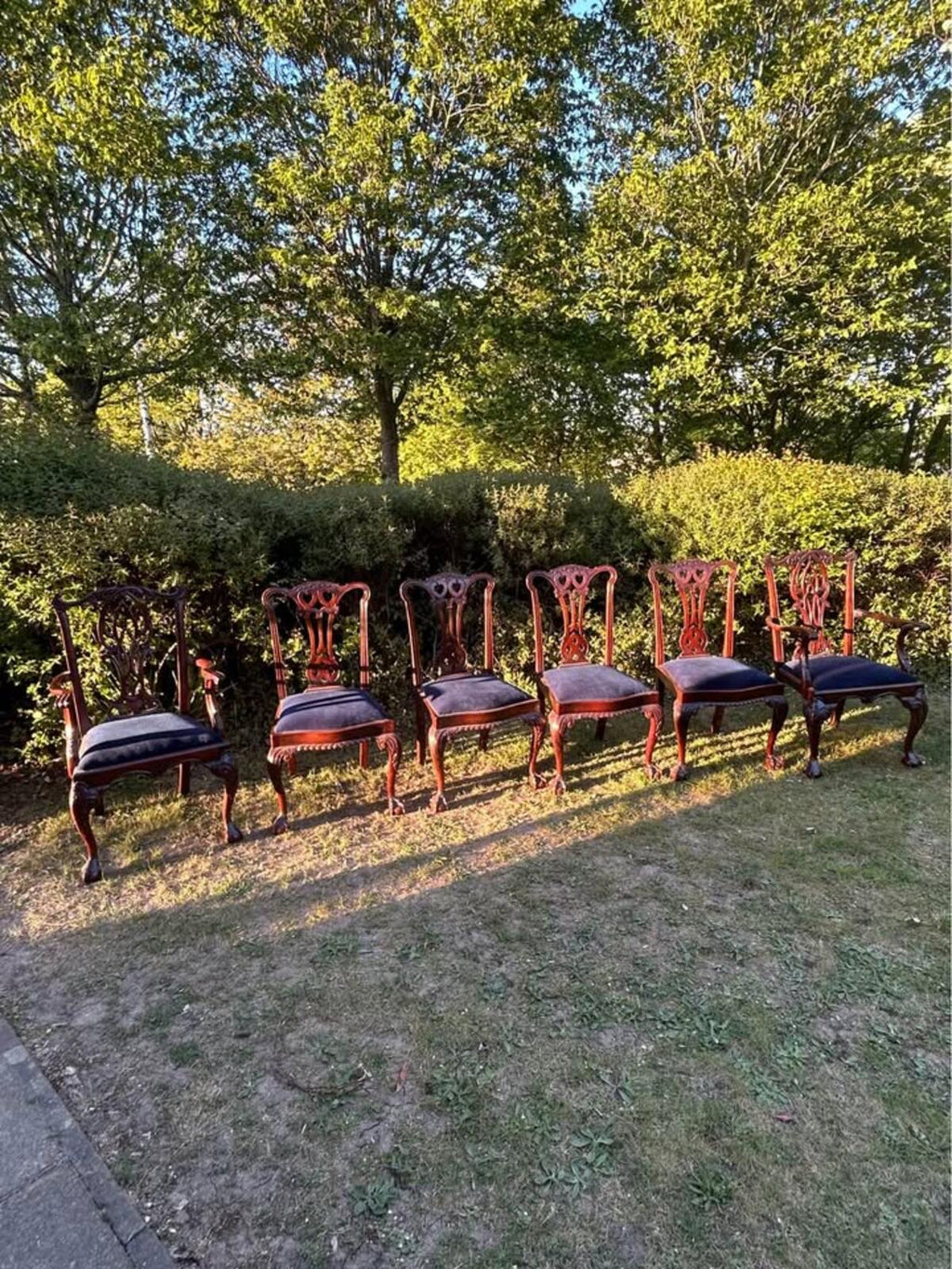 Set of Six Chippendale Style Mahogany Dining Chairs