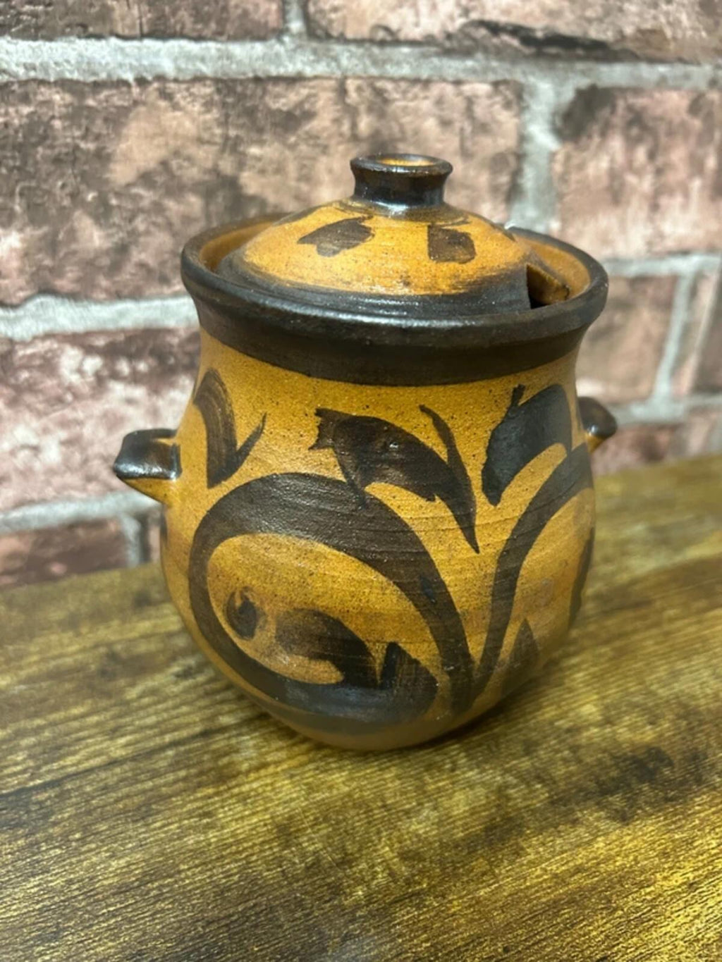 Vintage Stoneware Jar with Lid