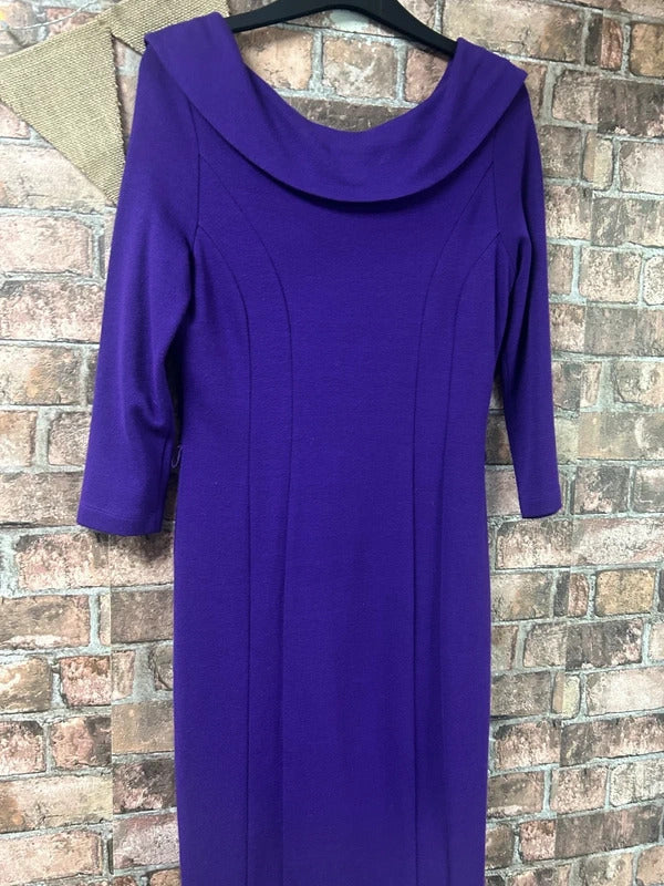 Wallis Purple Midi Dress - Size 10