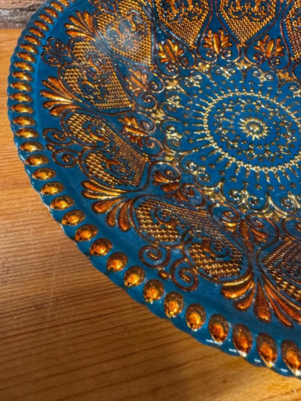 Vintage Glass Foil Art Bowl