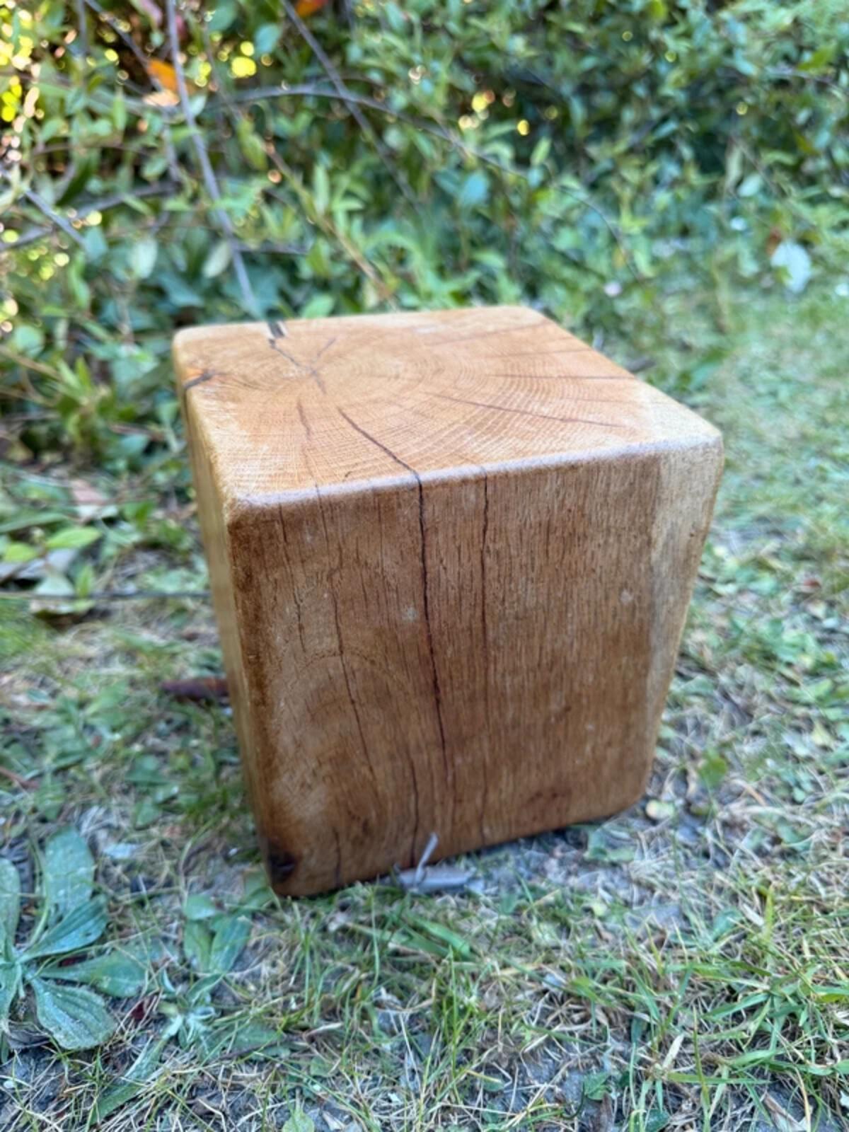 Solid Oak Cube Doorstop