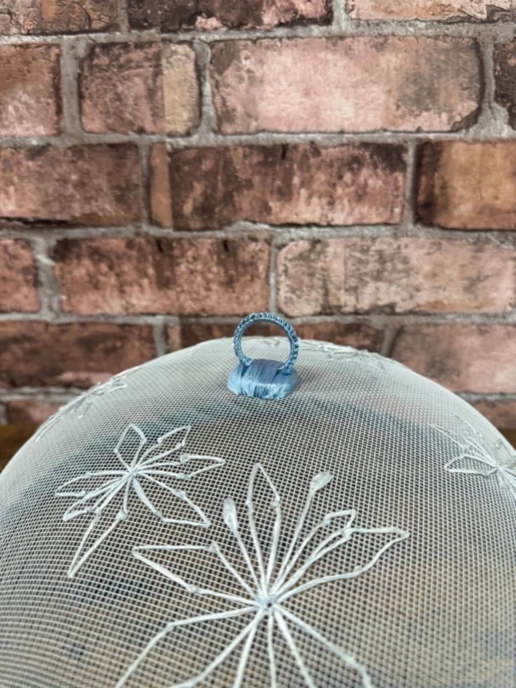 Blue Floral Embroidered Food Tent