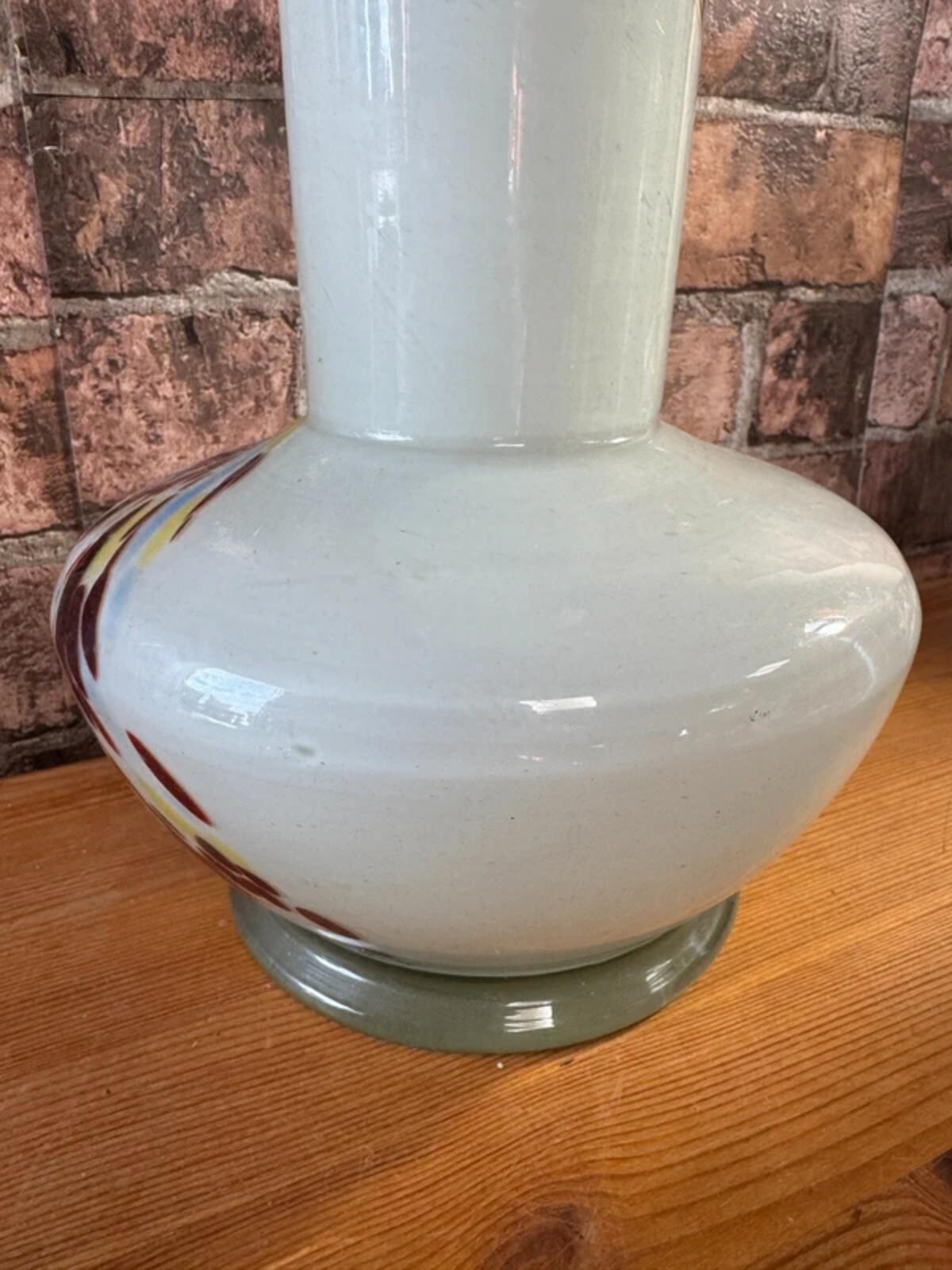 Murano Large Glass Patterned Vase