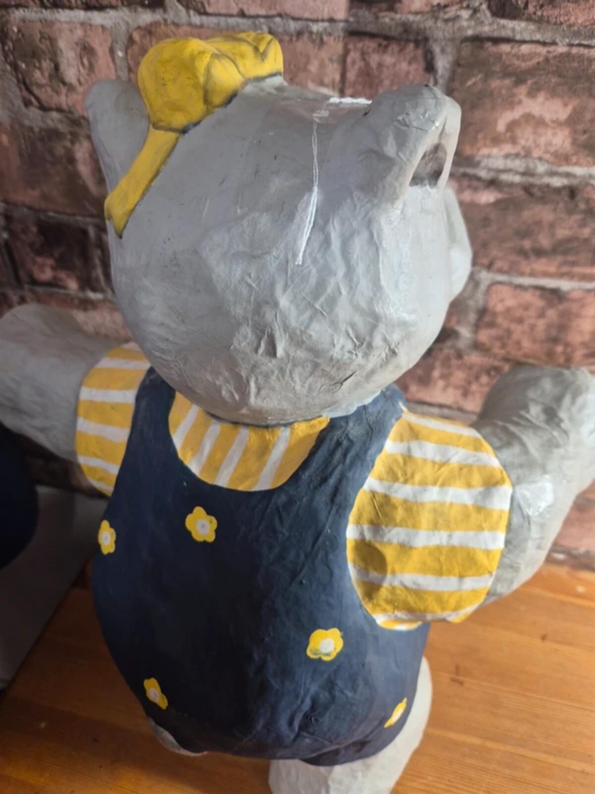 Vintage Paper Mache Hippo