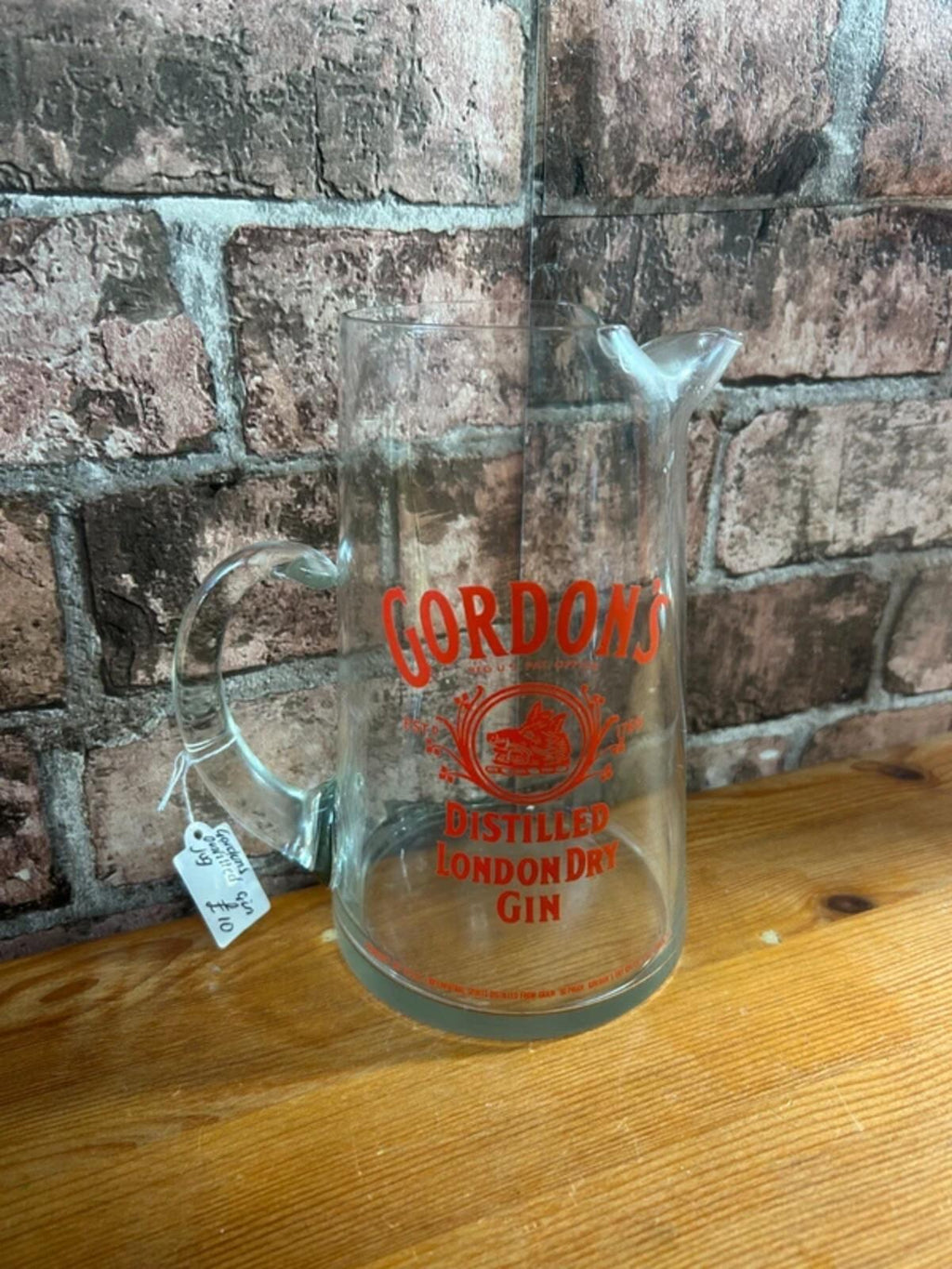 Gordons Distilled Gin Glass Pitcher Jug