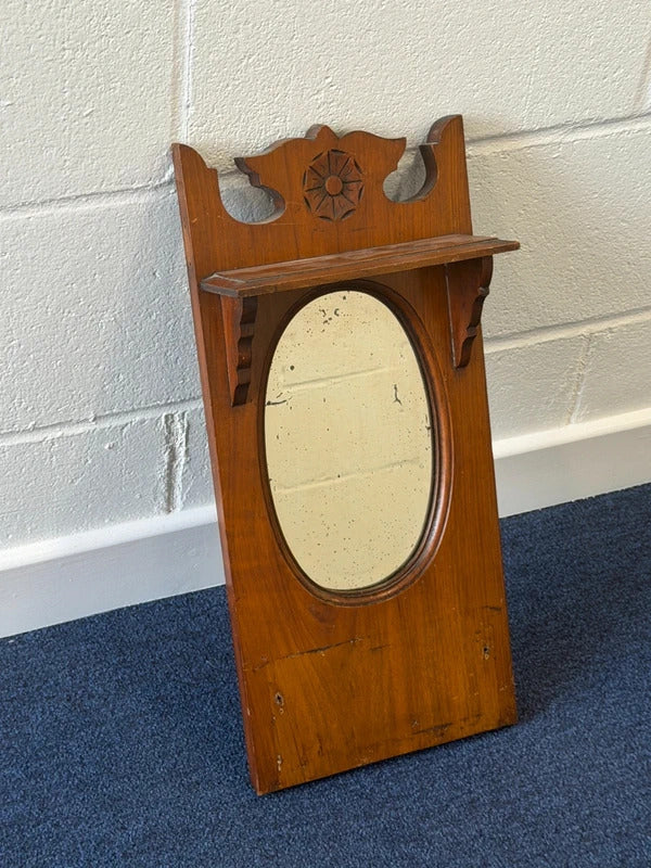 Edwardian Style Mahogany Mirror Shelf