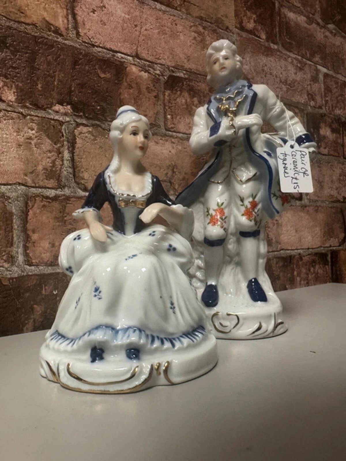 Pair of Ceramic Vintage Figurines
