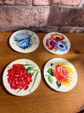 Vintage Floral Coasters x 4