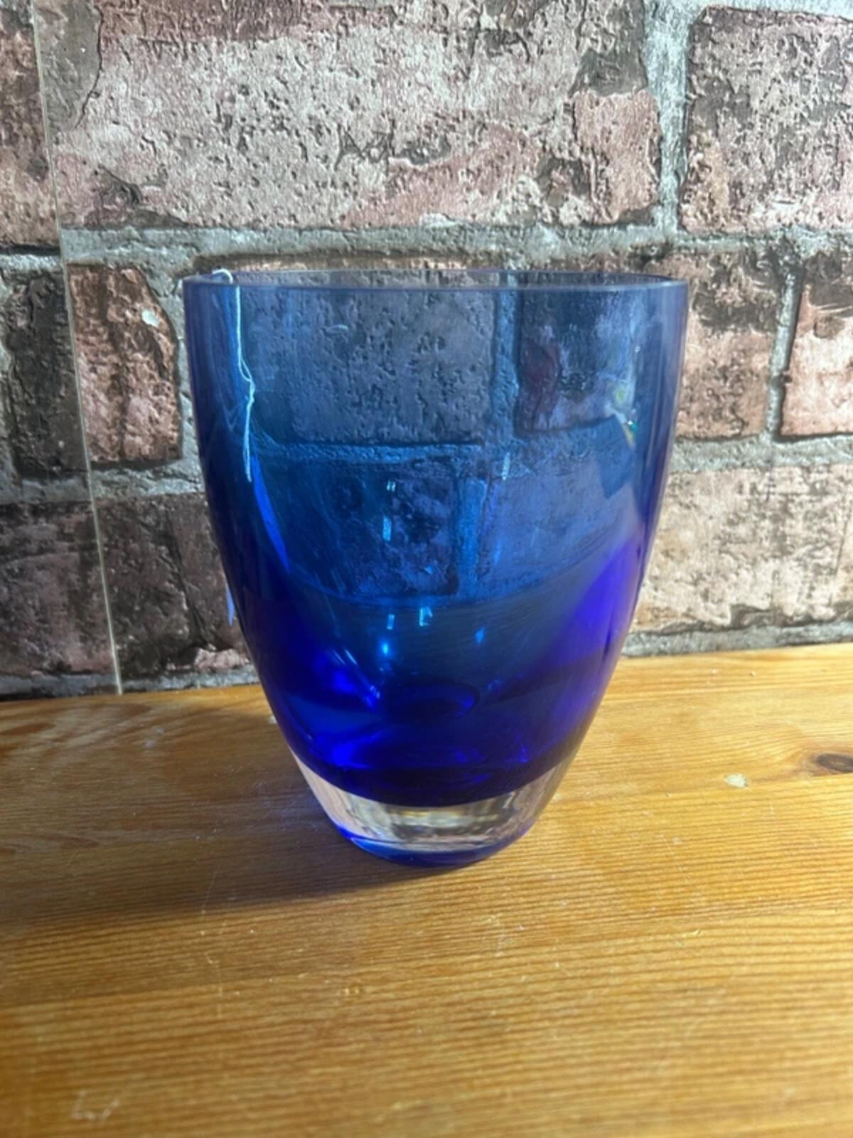 Blue Modern Glass Vase