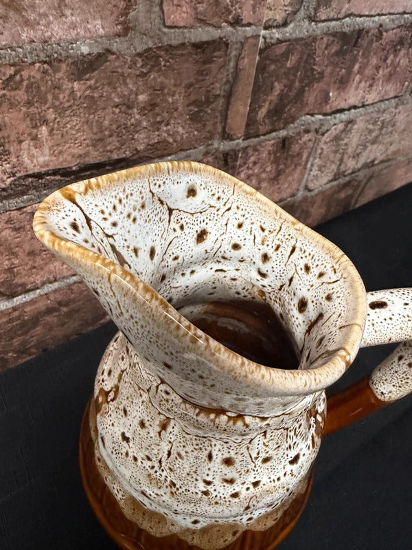 French Stoneware Drip Glaze Jug