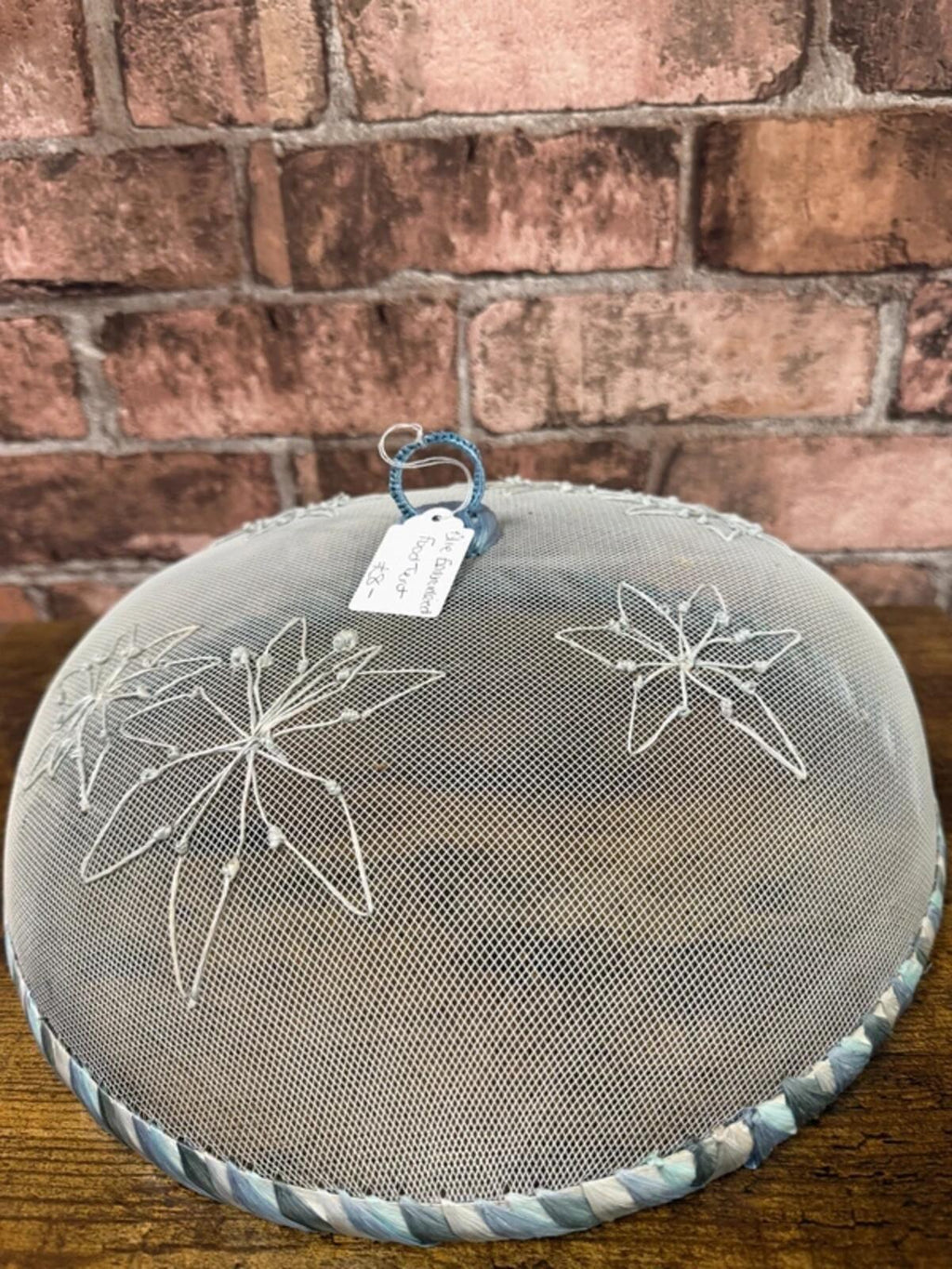 Blue Floral Embroidered Food Tent