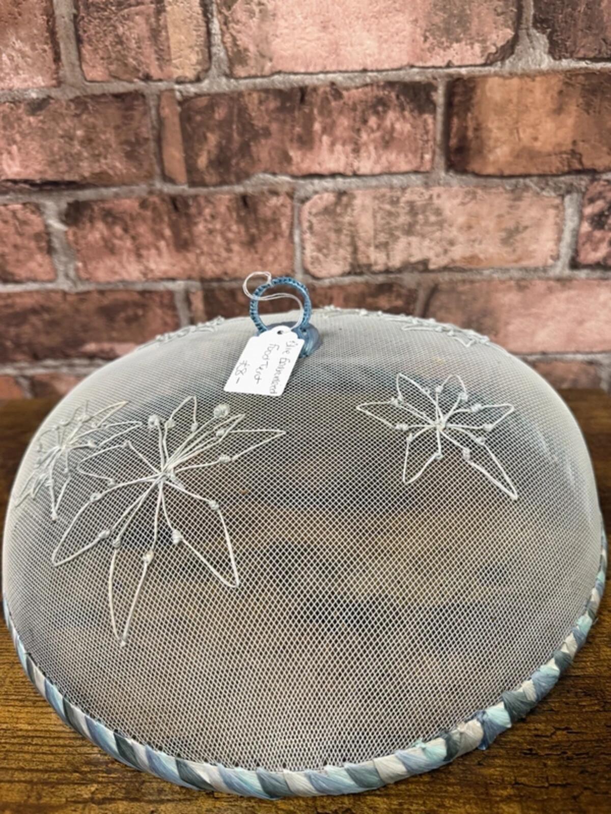 Blue Floral Embroidered Food Tent