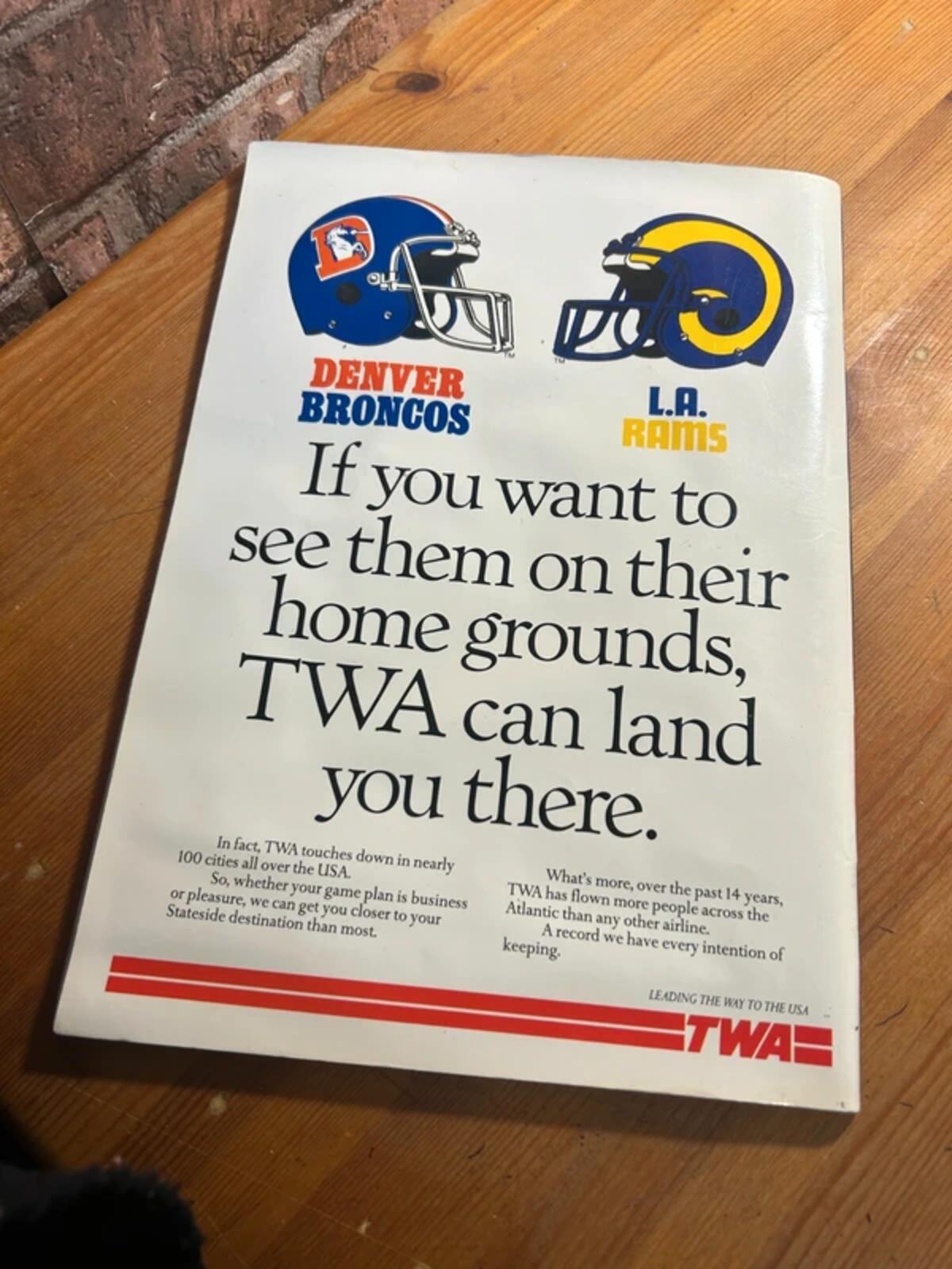 American Bowl 87 Programme