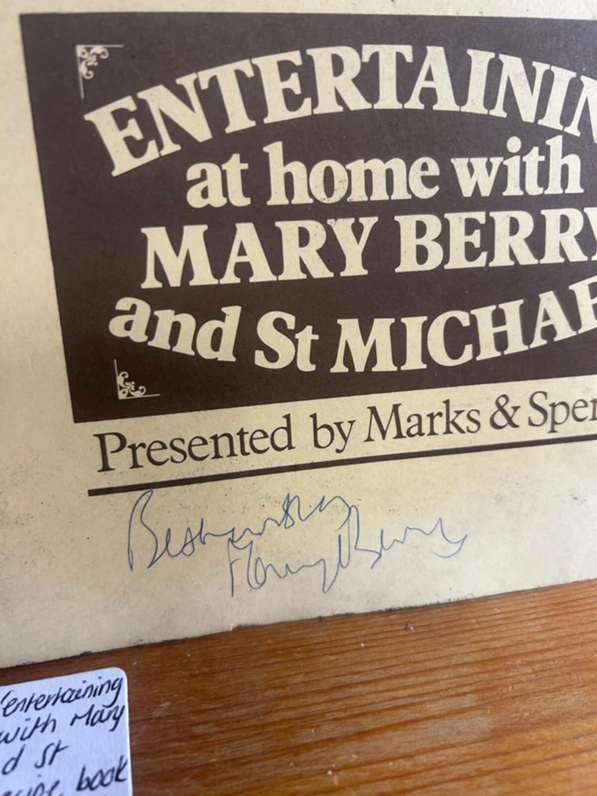 Entertaining at home with Mary Berry and St Michael - Signed Mary Berry book