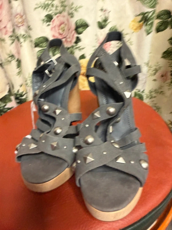 Carvela grey heels - size 4