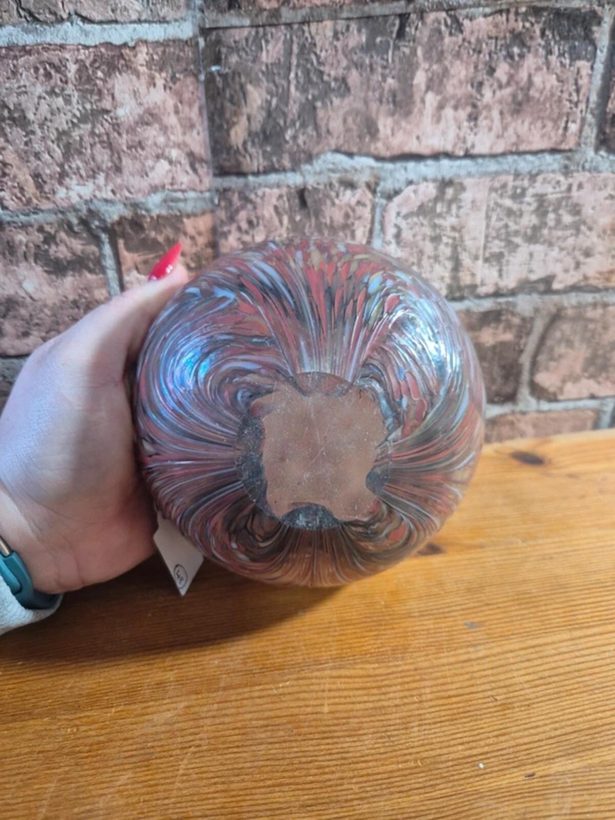 Handblown glass bowl