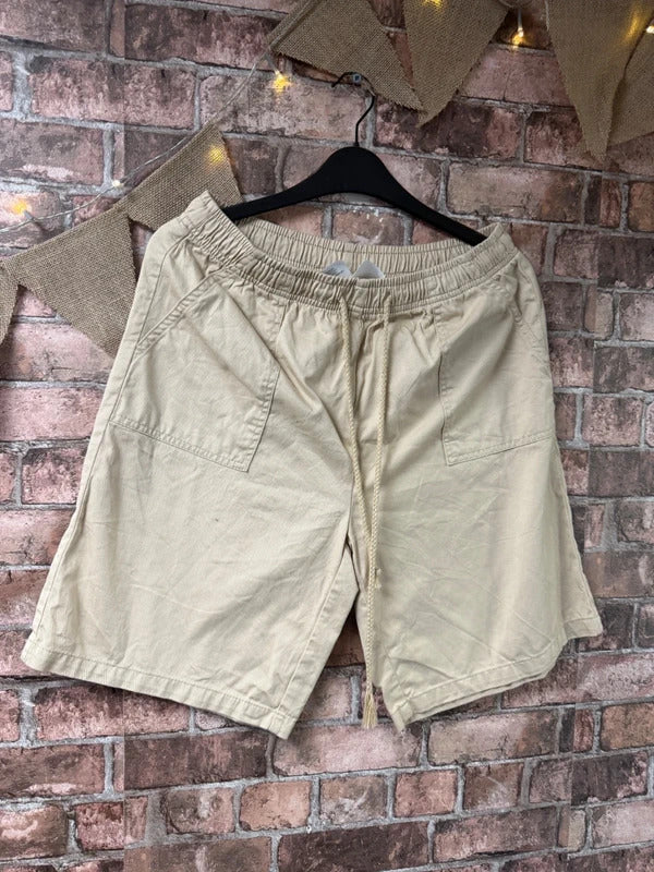 Damart Beige Cotton Shorts - Size 14
