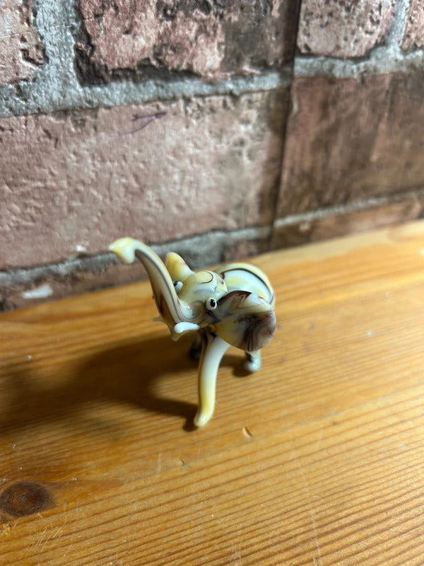 Vintage Glass Art Elephant Ornament
