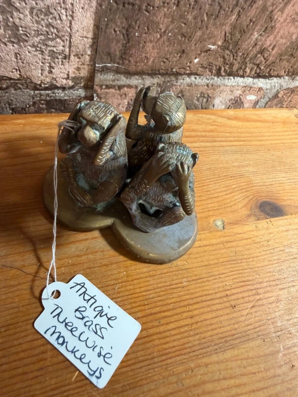 Antique Brass ThreeWise Monkeys